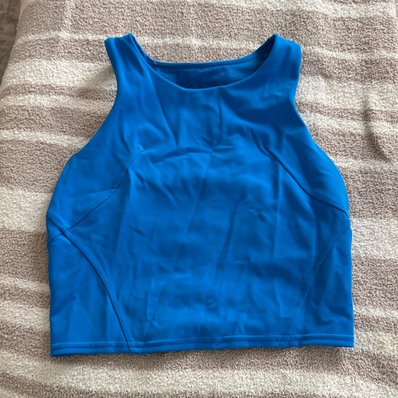 lululemon athletica Tops - Lululemon Athletica Vibrant Blue Crop Top